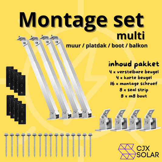 CJX Solar montage set multifunctioneel (voor plug & play set)