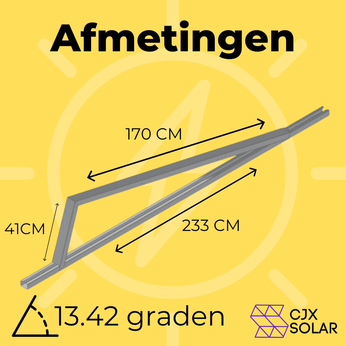 Montageset plat dak portrait opstelling – CJX Solar Plug & Play Zonnepanelen