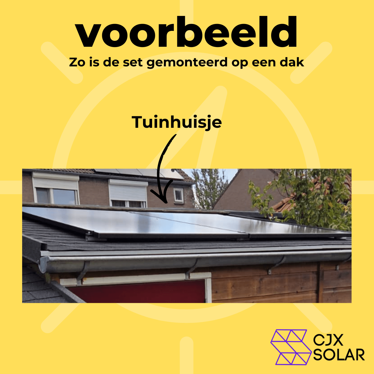 Montageset tuinhuis – CJX Solar Plug & Play Zonnepanelen