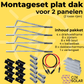 Montageset plat dak 2 rijen – CJX Solar Plug & Play Zonnepanelen