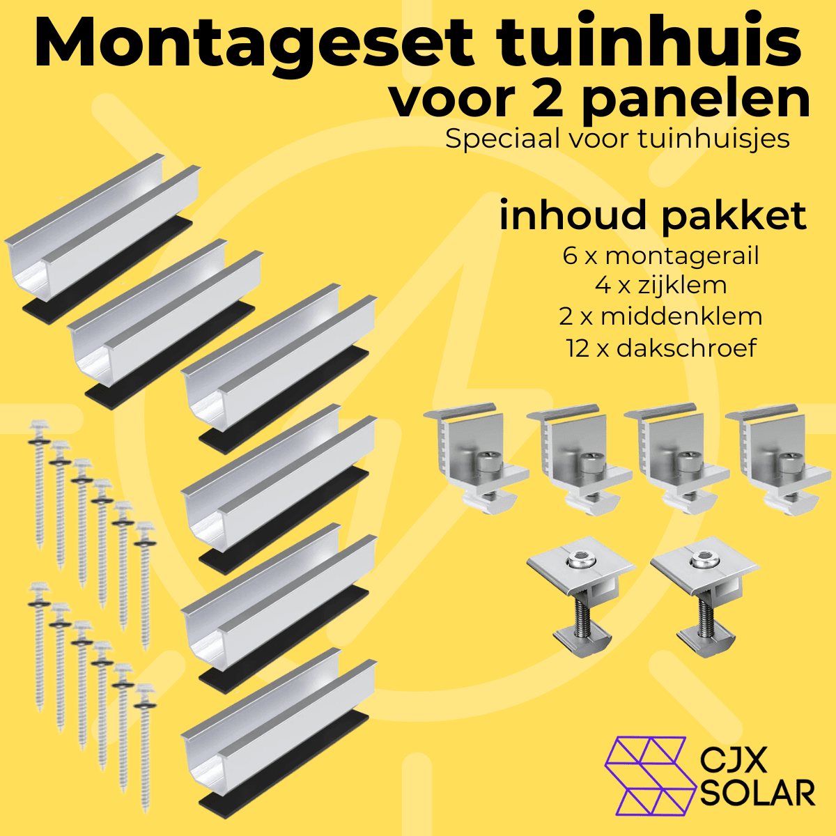 Montageset tuinhuis – CJX Solar Plug & Play Zonnepanelen