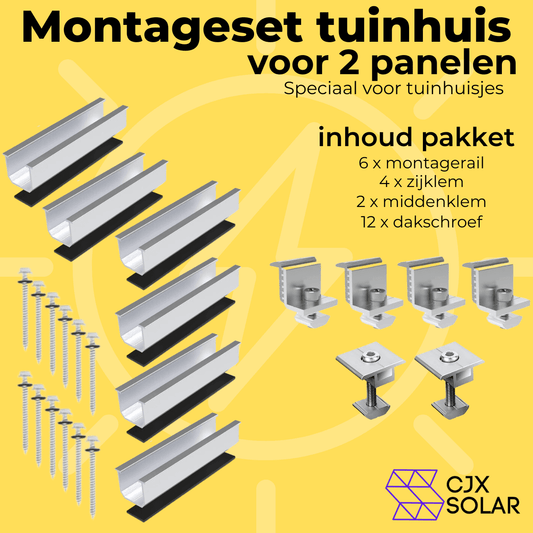 Montageset tuinhuis – CJX Solar Plug & Play Zonnepanelen