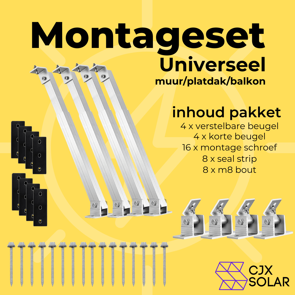 Montageset universeel – CJX Solar Plug & Play Zonnepanelen
