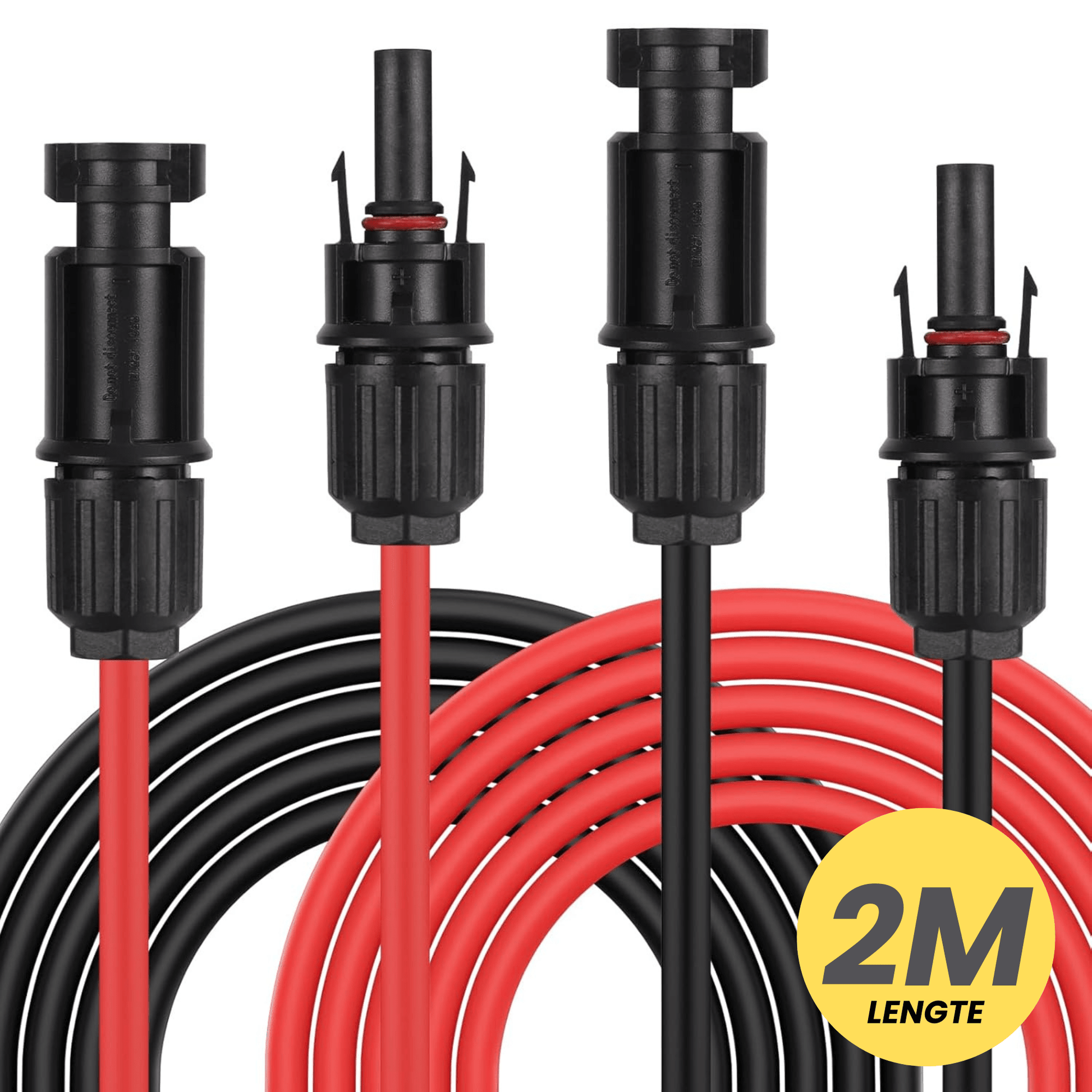 MC4 Verlengkabelset 2 × 2 Meter voor Plug & Play Zonnepanelen - CJX Solar